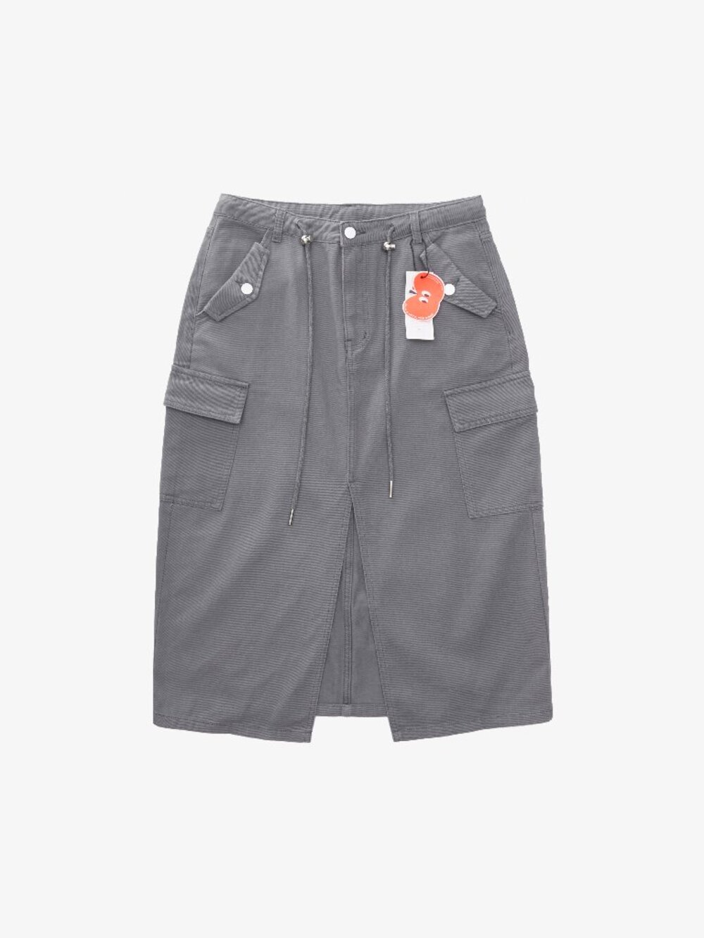 CIDER Grey Denim Mid-Waist Cargo Skirt 🩶👖